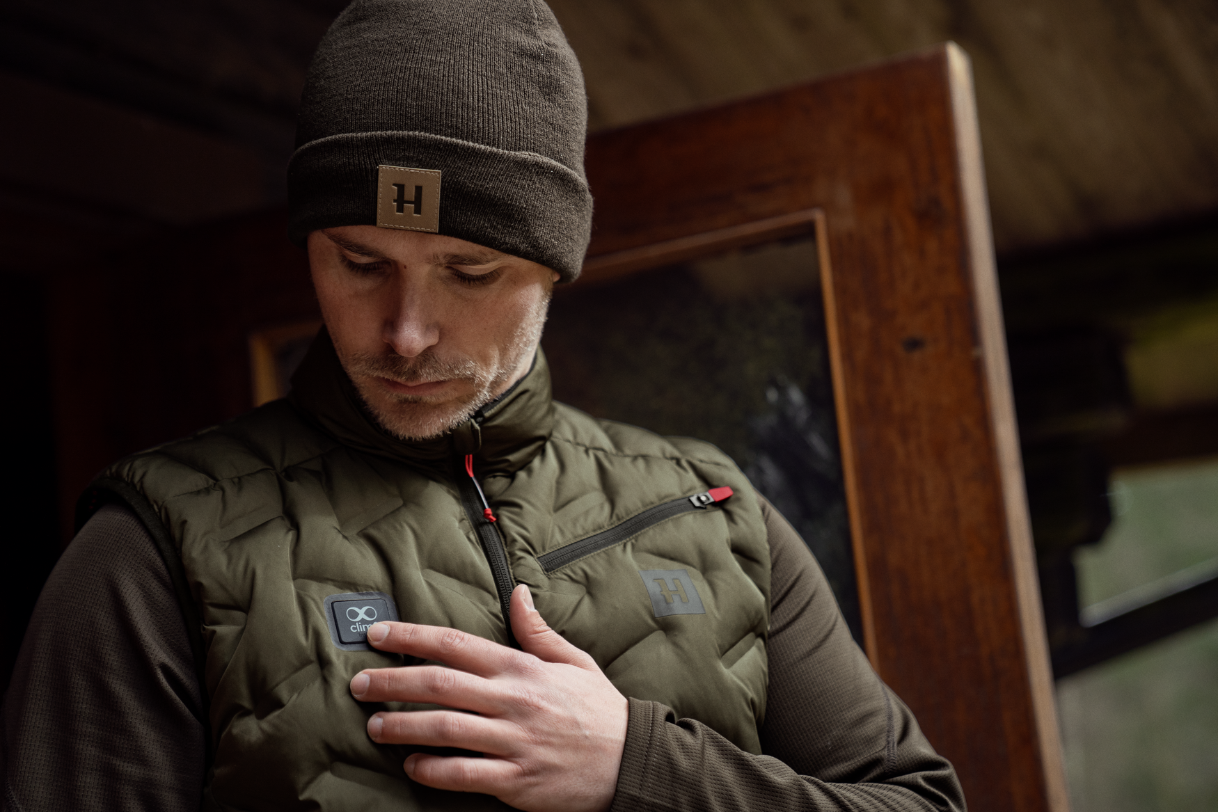 Härkila Clim8 gilet riscaldato willow green taglia L
