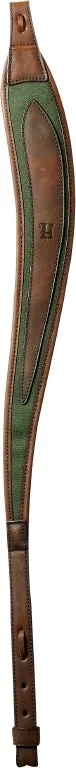 Cinghia fucile canvas cuoio 93 cm verde