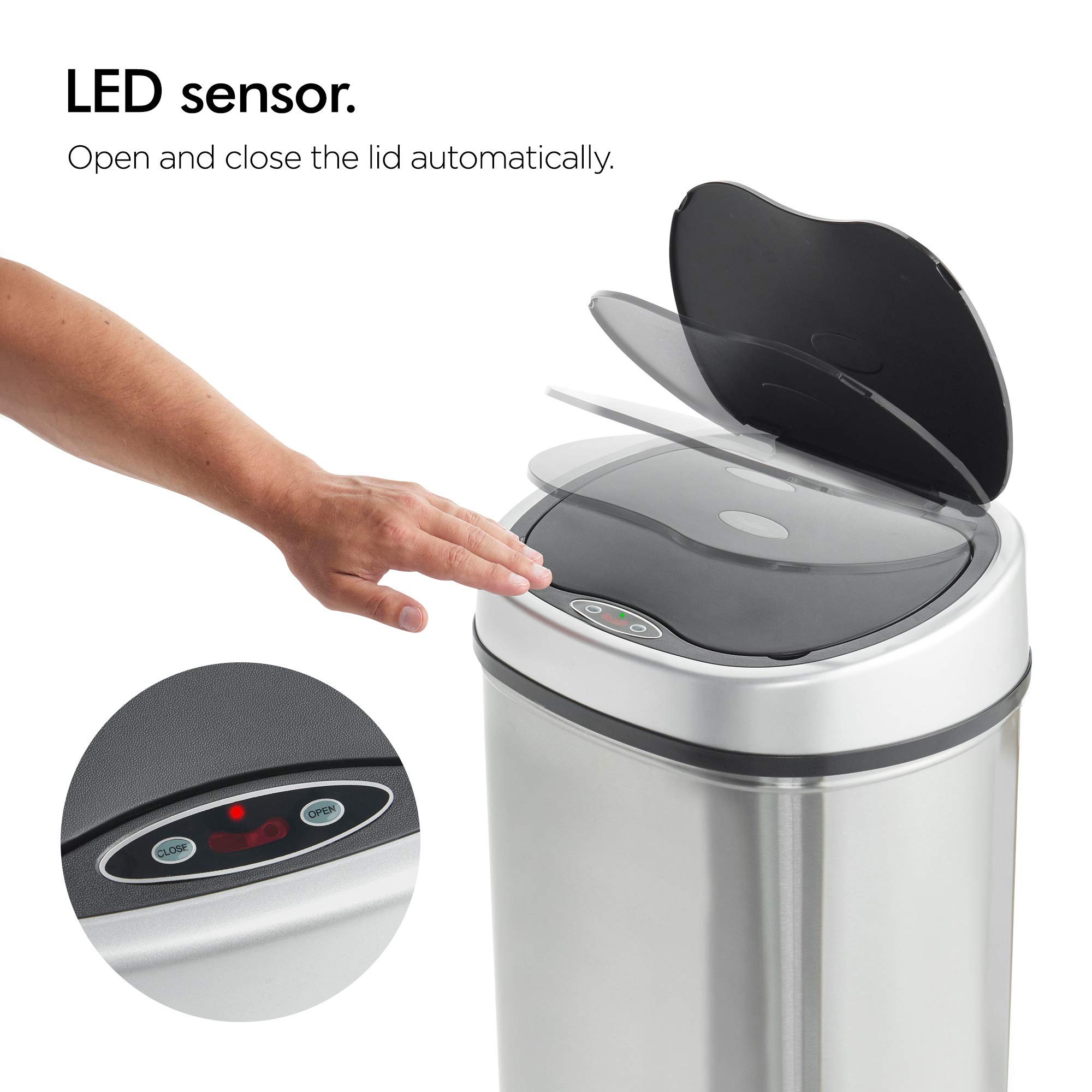 VonHaus Pattumiera Sensore 50L Inox Automatica