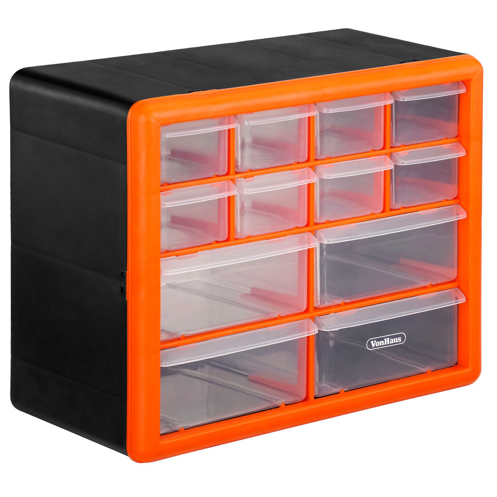 VonHaus Organizer 12 Cassetti Viti 26,7x16x23,5 cm Plastica