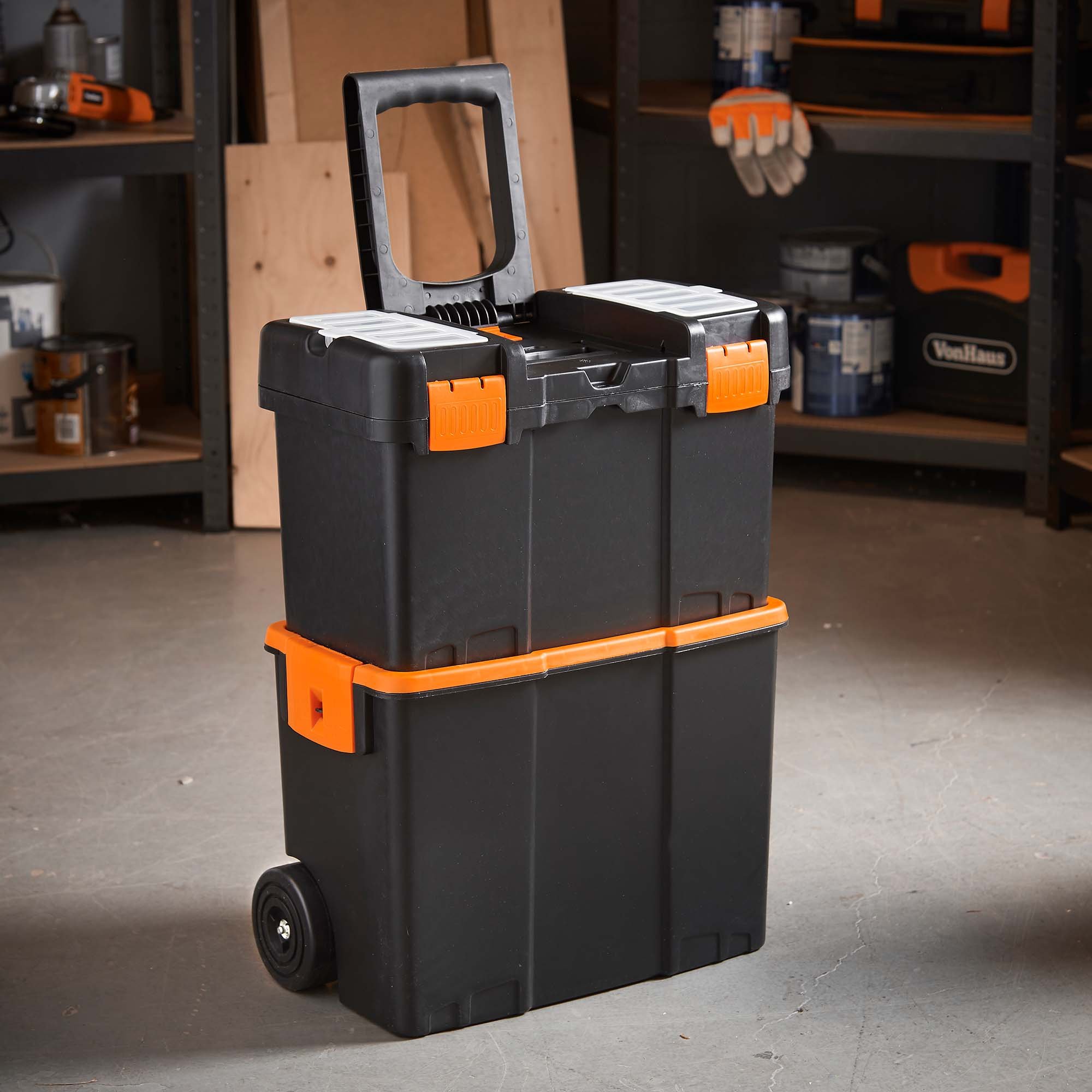 VonHaus Cassetta Portautensili Ruote Carrello 25 kg