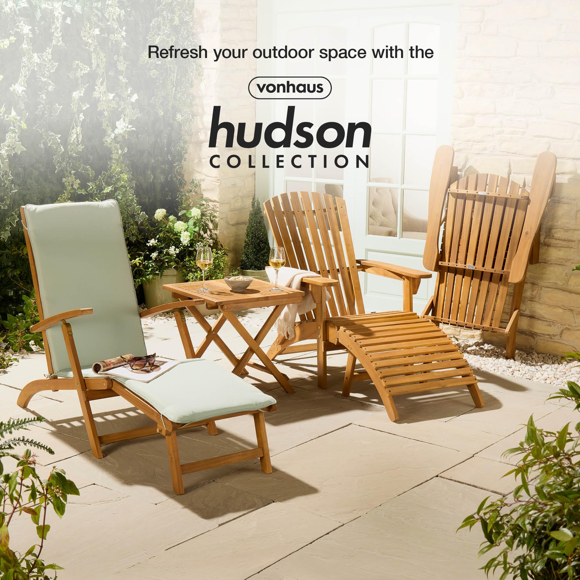 VonHaus Adirondack sedia giardino acacia oliata 150 kg