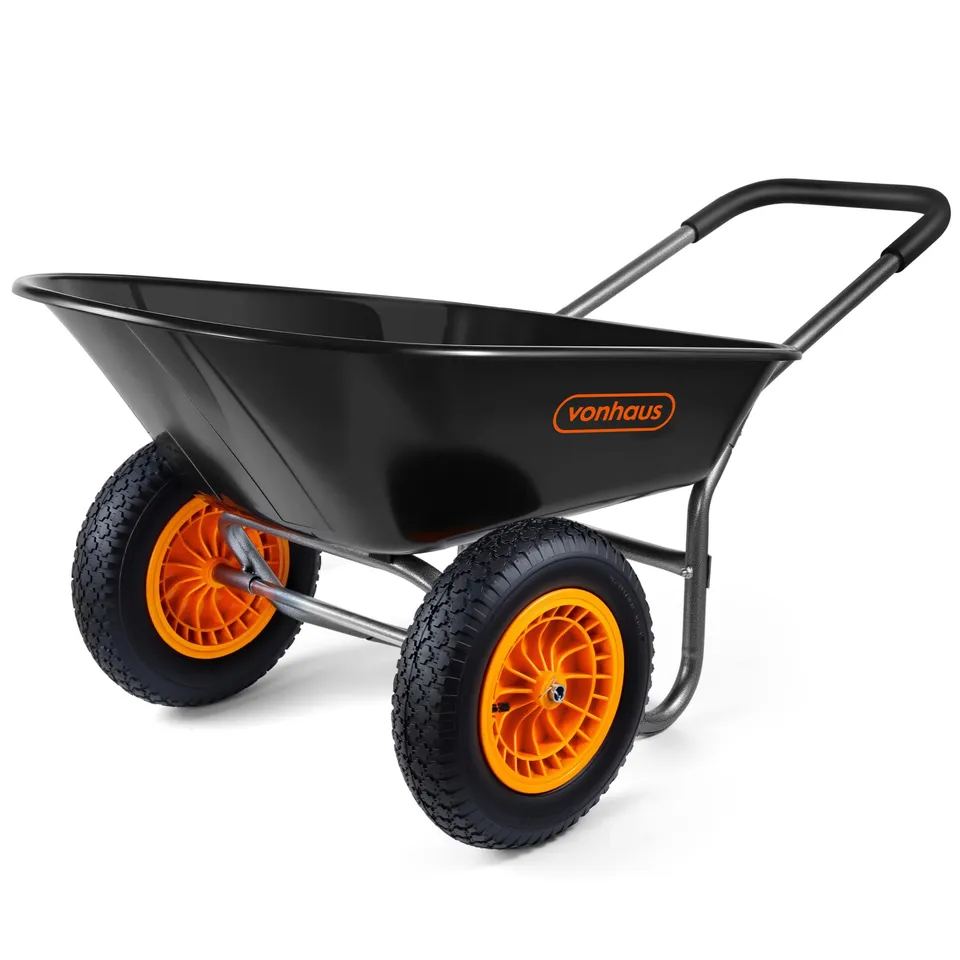 VonHaus Carriola Giardino 78L 2 Ruote Portata 100 kg