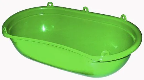 Bacinella semina 20 litri plastica verde senza cinghia