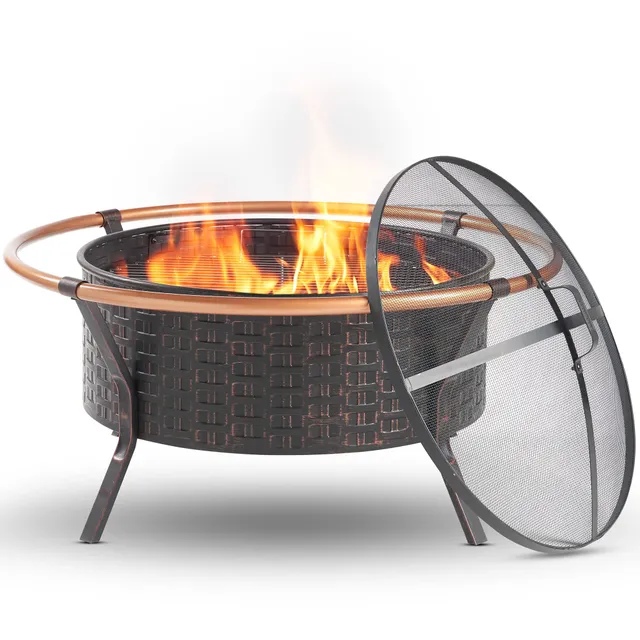 VonHaus Braciere Rame Giardino 66,5cm con Griglia