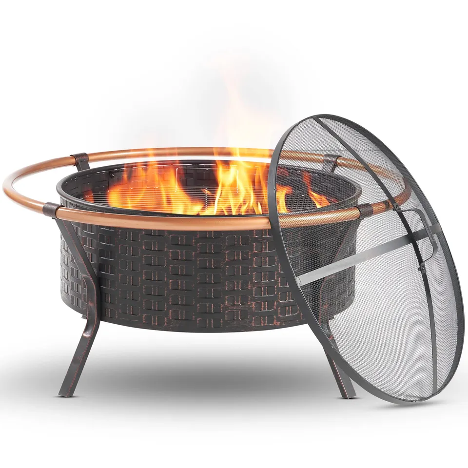 VonHaus Braciere Rame Giardino 66,5cm con Griglia