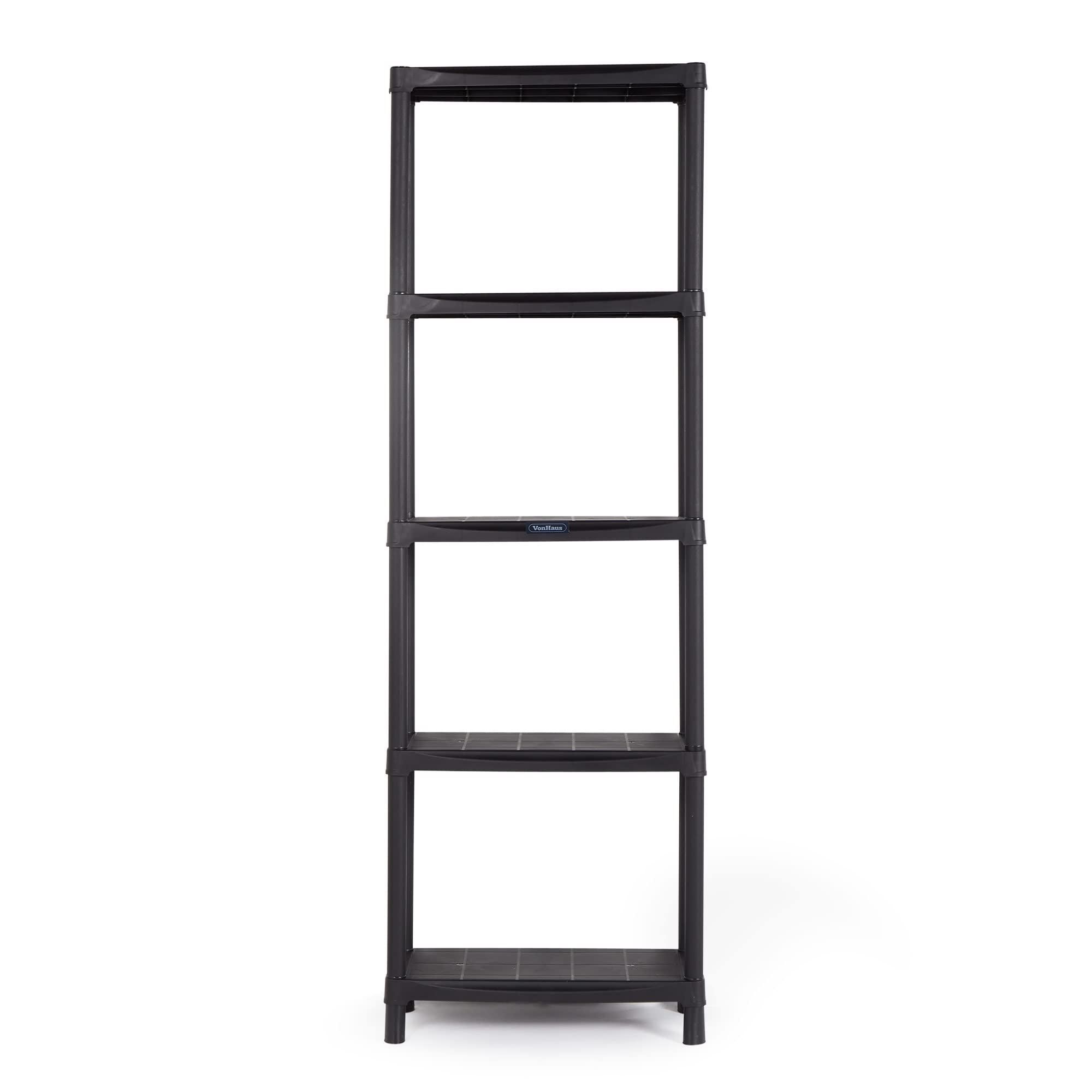 VonHaus 15/099 scaffale 5 ripiani nero plastica 172 cm
