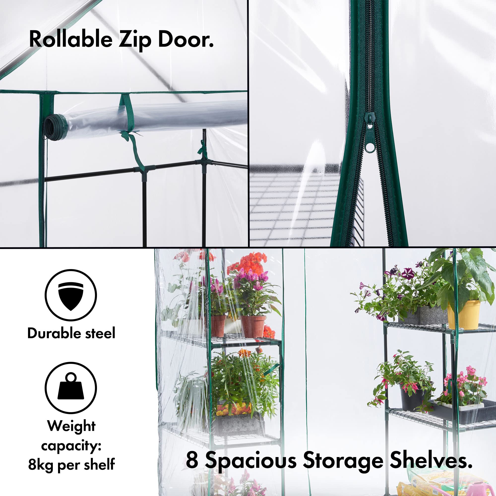 VonHaus Serra compatta 6 ripiani 193x143x73 cm PVC