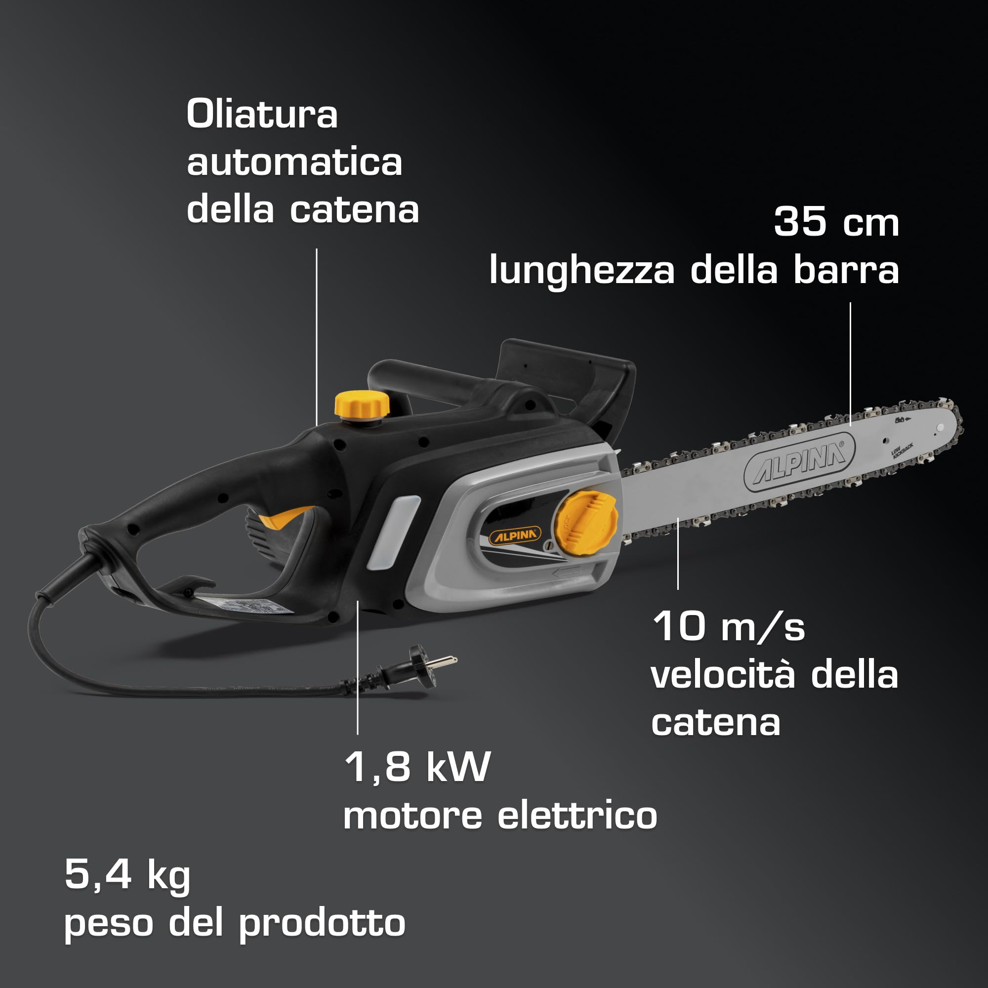 Alpina ACS 180 E Motosega Elettrica 1800W 35cm