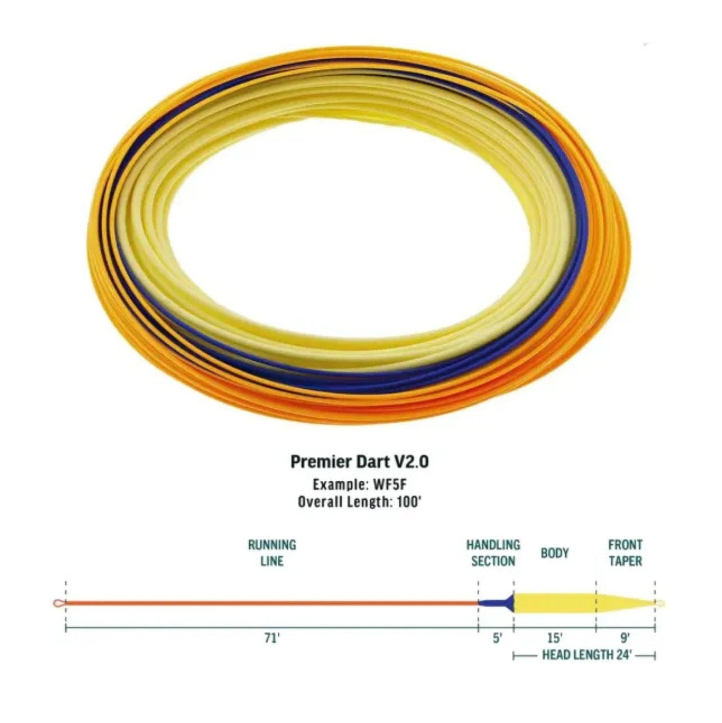 RIO Premier Dart V2.0 WF5 coda mosca intermediate 9 ft
