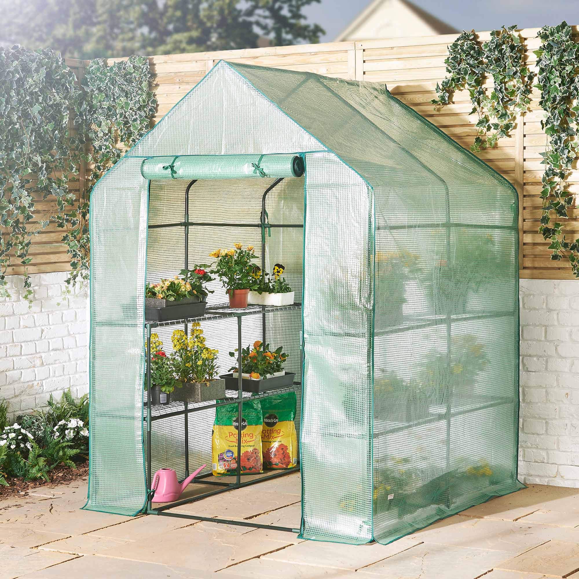VonHaus Serra Compatta 193x143 cm 8 Ripiani PVC da Giardino