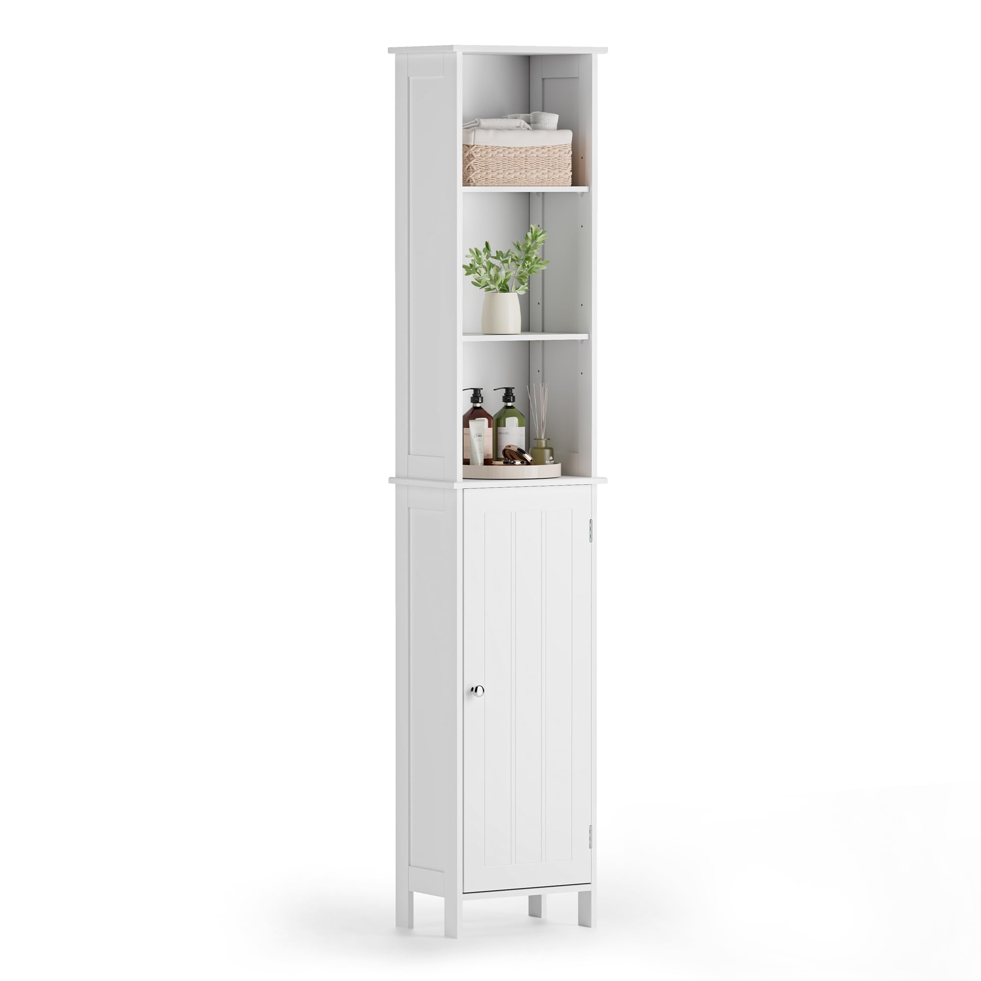 VonHaus Armadietto Colonna Bagno Bianco 165 cm