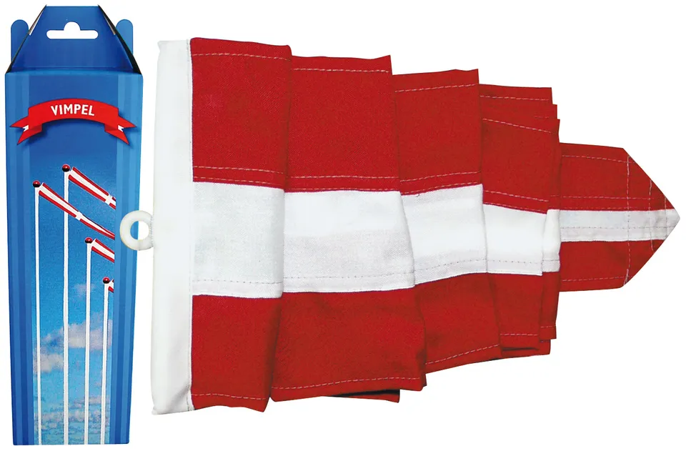 Dannebrog Vimpel Bandiera 24x600 cm per Asta 12 m