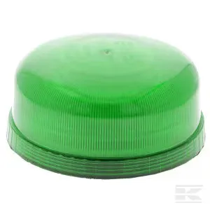 Calotta verde lampeggiante LED 114 mm plastica UV
