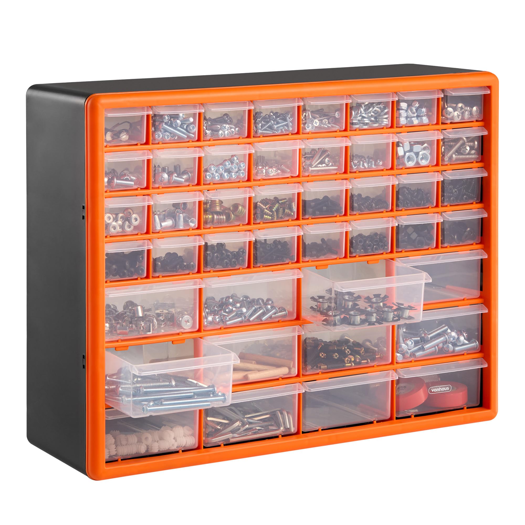 VonHaus Organizer 44 Cassettini Viti 50,5x16x39,5 cm Plastica