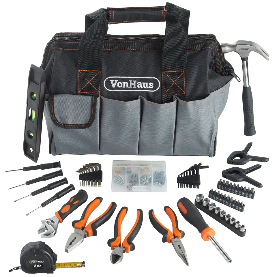 VonHaus Kit Attrezzi Casa 92 Pezzi con Borsa
