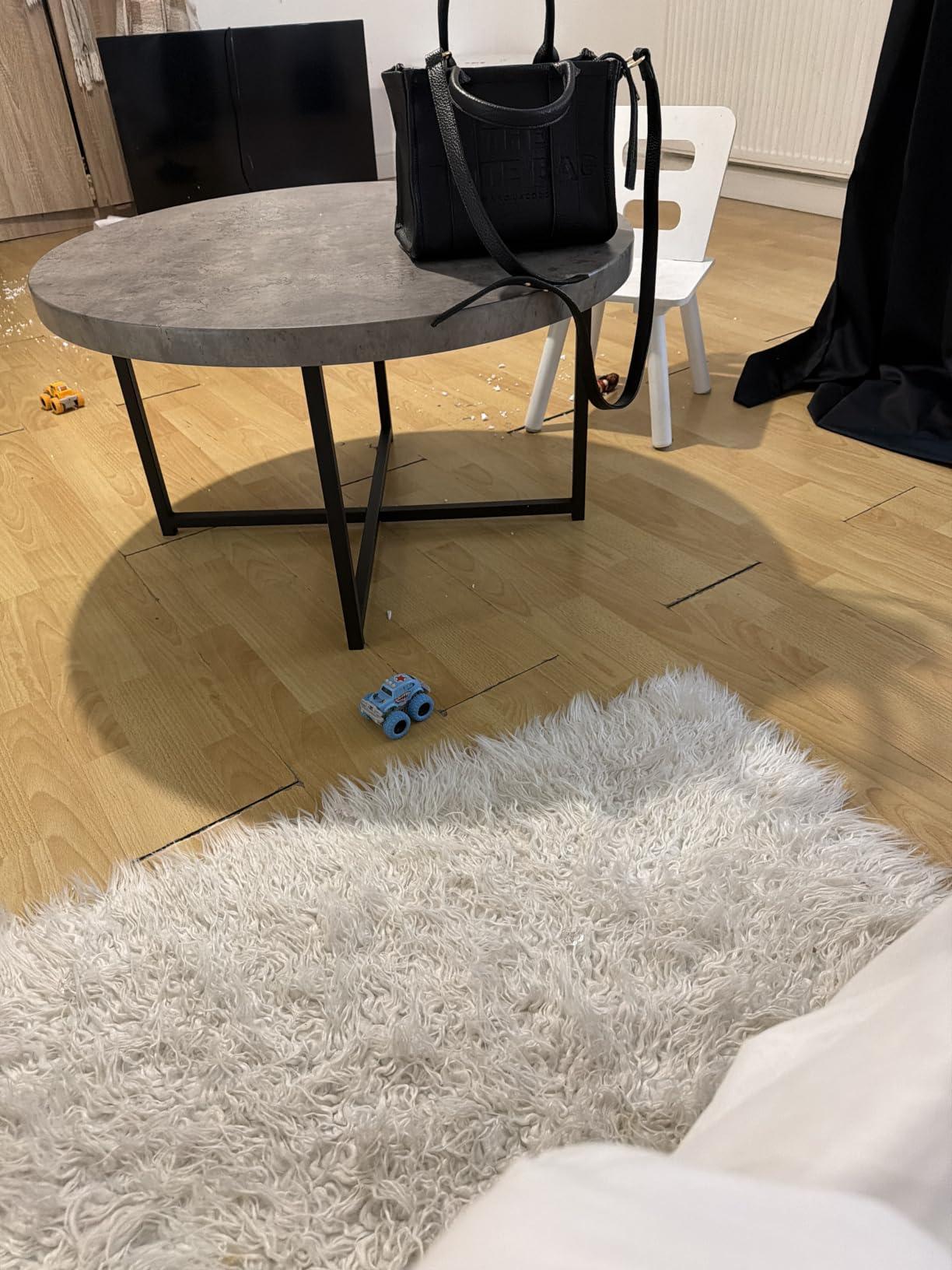 VonHaus Tavolino Caffè Grigio Effetto Cemento