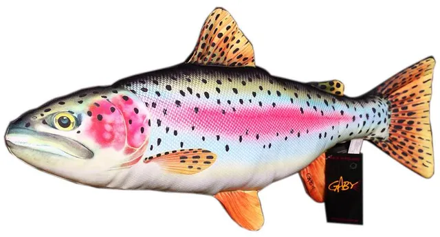 Gaby Trota Iridea cuscino pesce realistico 20 cm