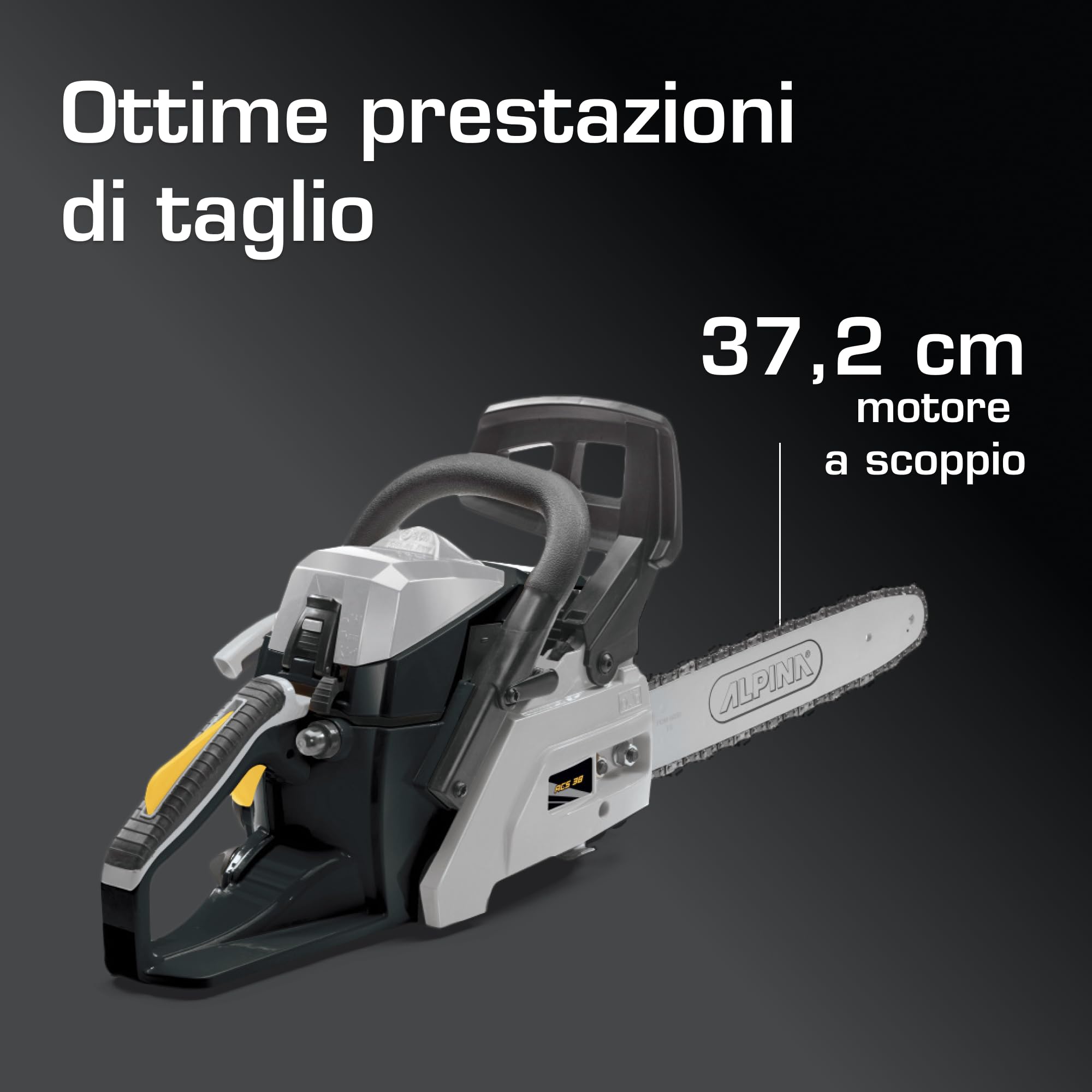 Alpina ACS 38 Motosega a Miscela 35 cm 37,2 cc Easy Start