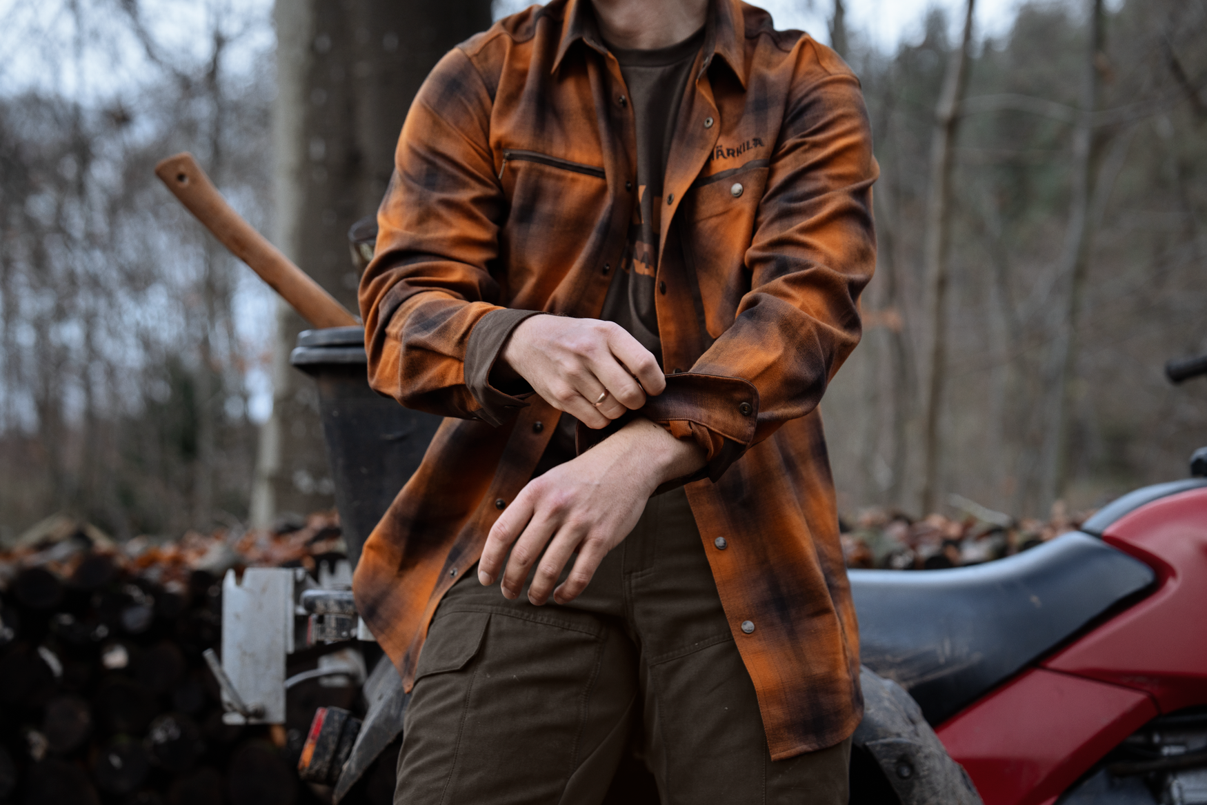 Härkila Folke L/S camicia caccia Maple Check