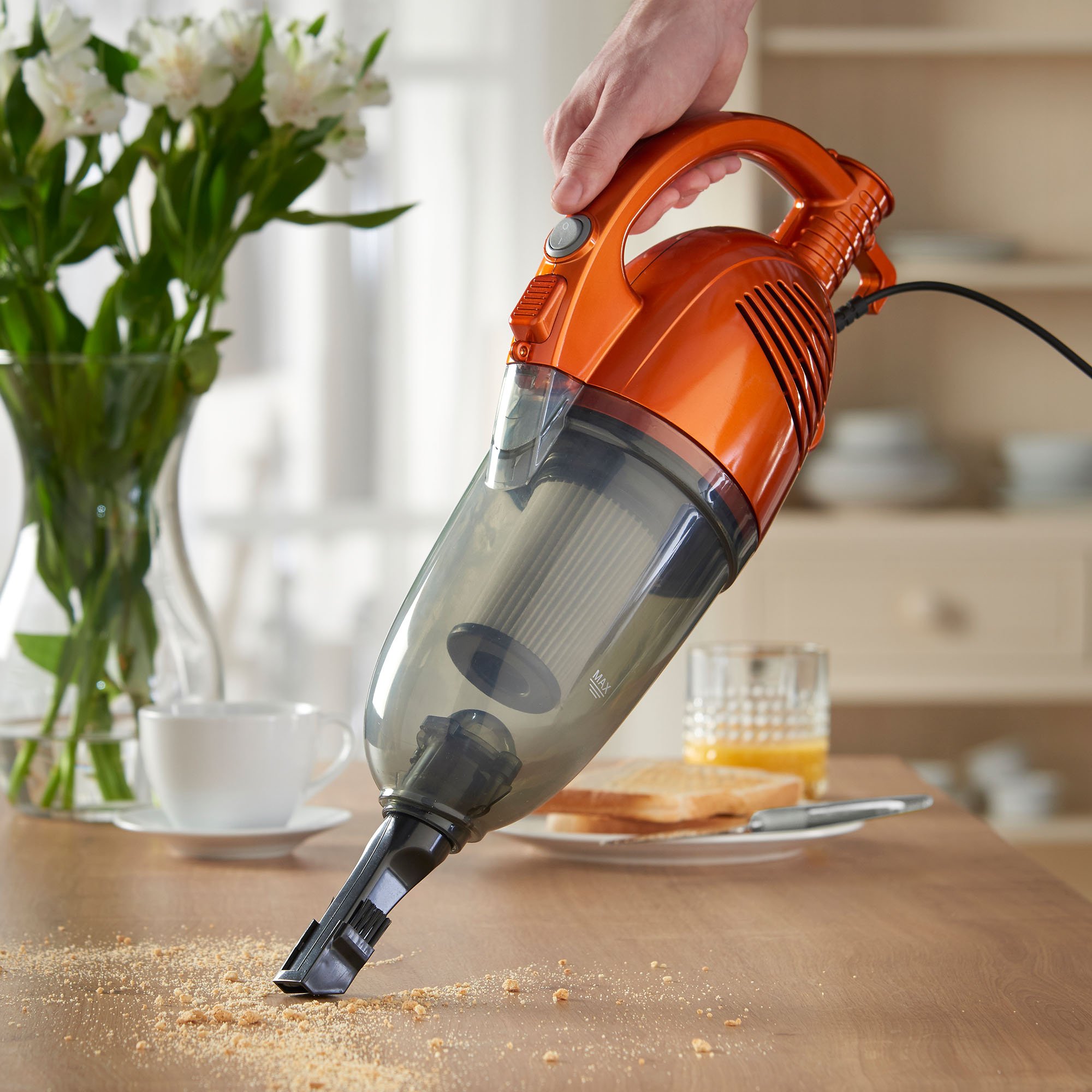 VonHaus Aspirapolvere Verticale 1000W 2 in 1 HEPA 1,3 L Senza Sacco