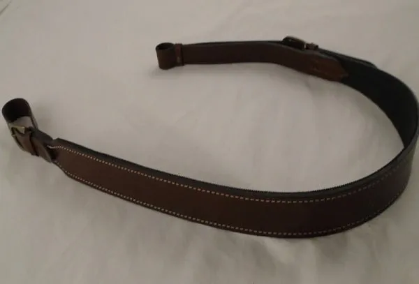 Cinghia fucile pelle 40mm nera neoprene tracolla caccia