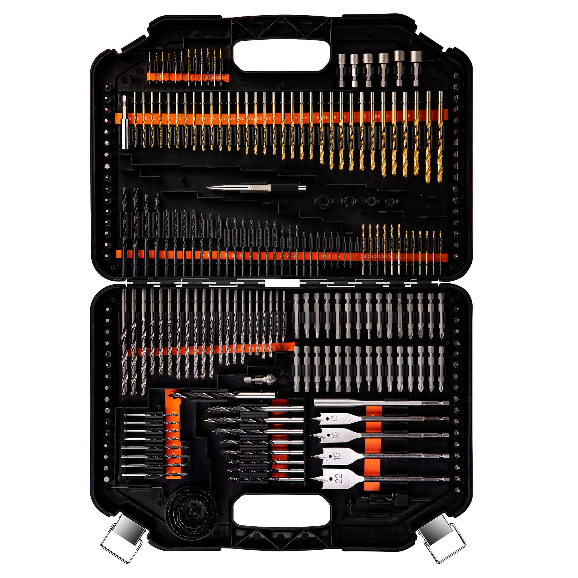 VonHaus Set Punte Trapano 246 Pezzi HSS Legno Metallo