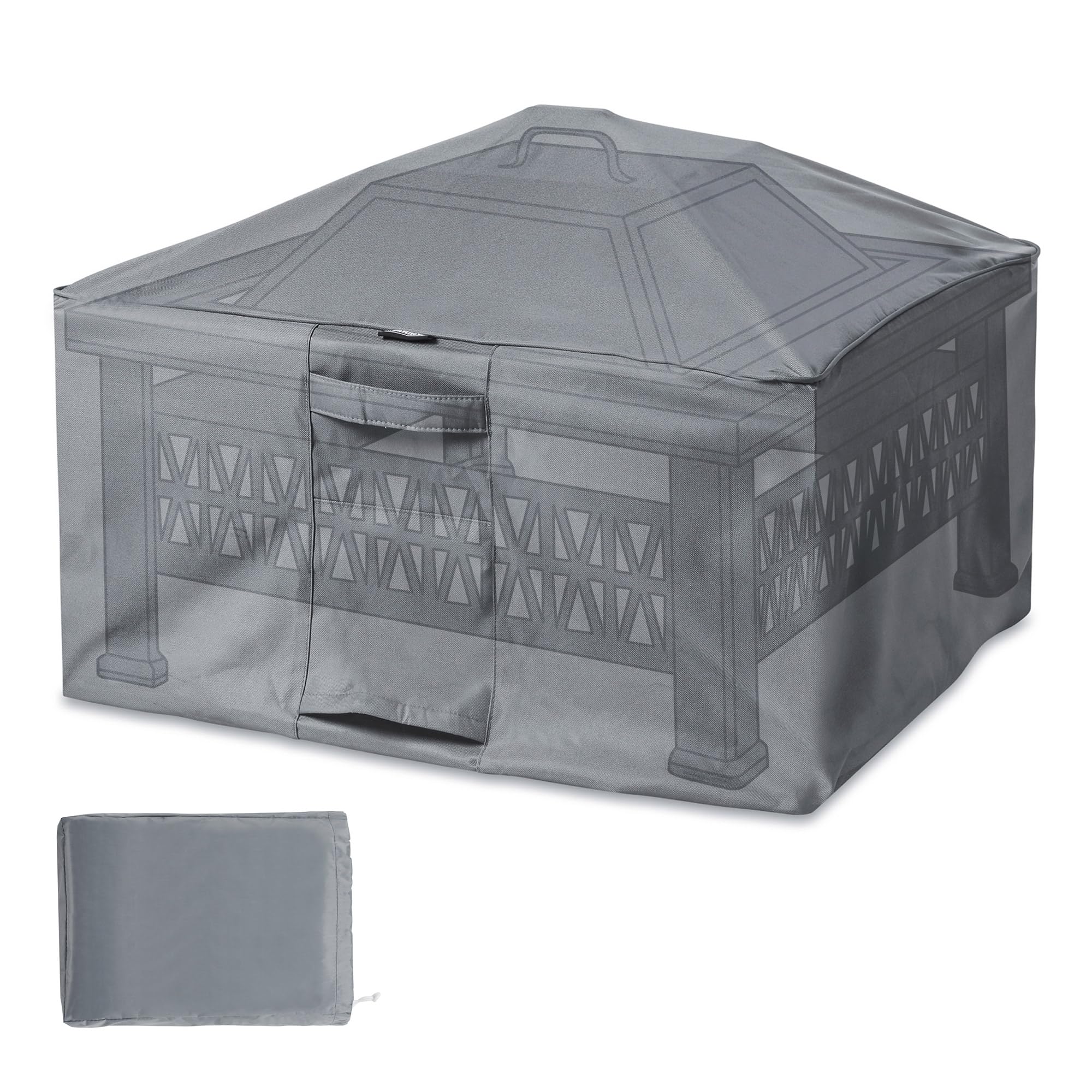 VonHaus Storm copertura braciere quadrata 78x78 cm