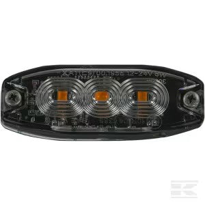 Lampeggiante ambra 3 LED faro avviso 12V