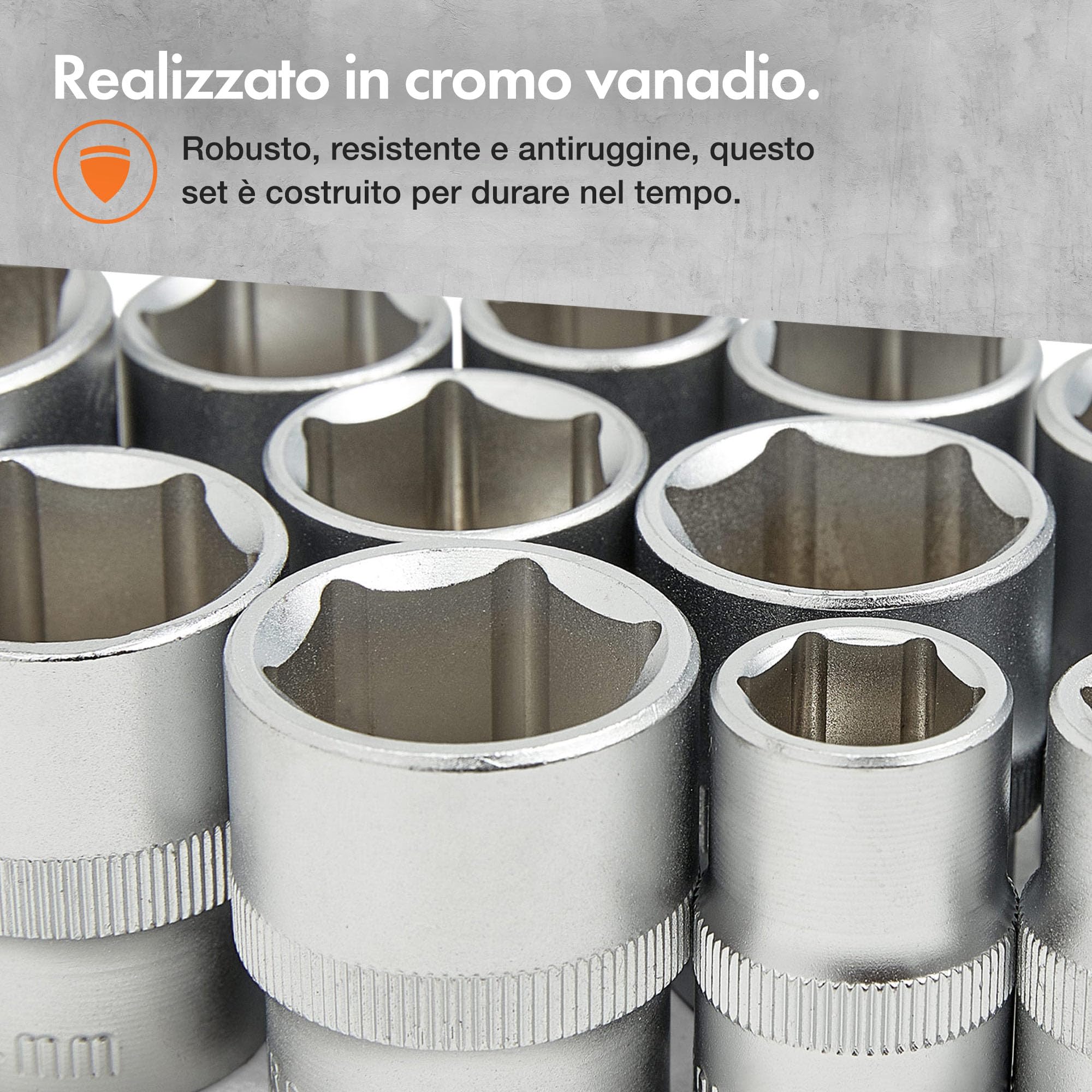 VonHaus Set Chiavi a Bussola 130 Pezzi con Cricchetto