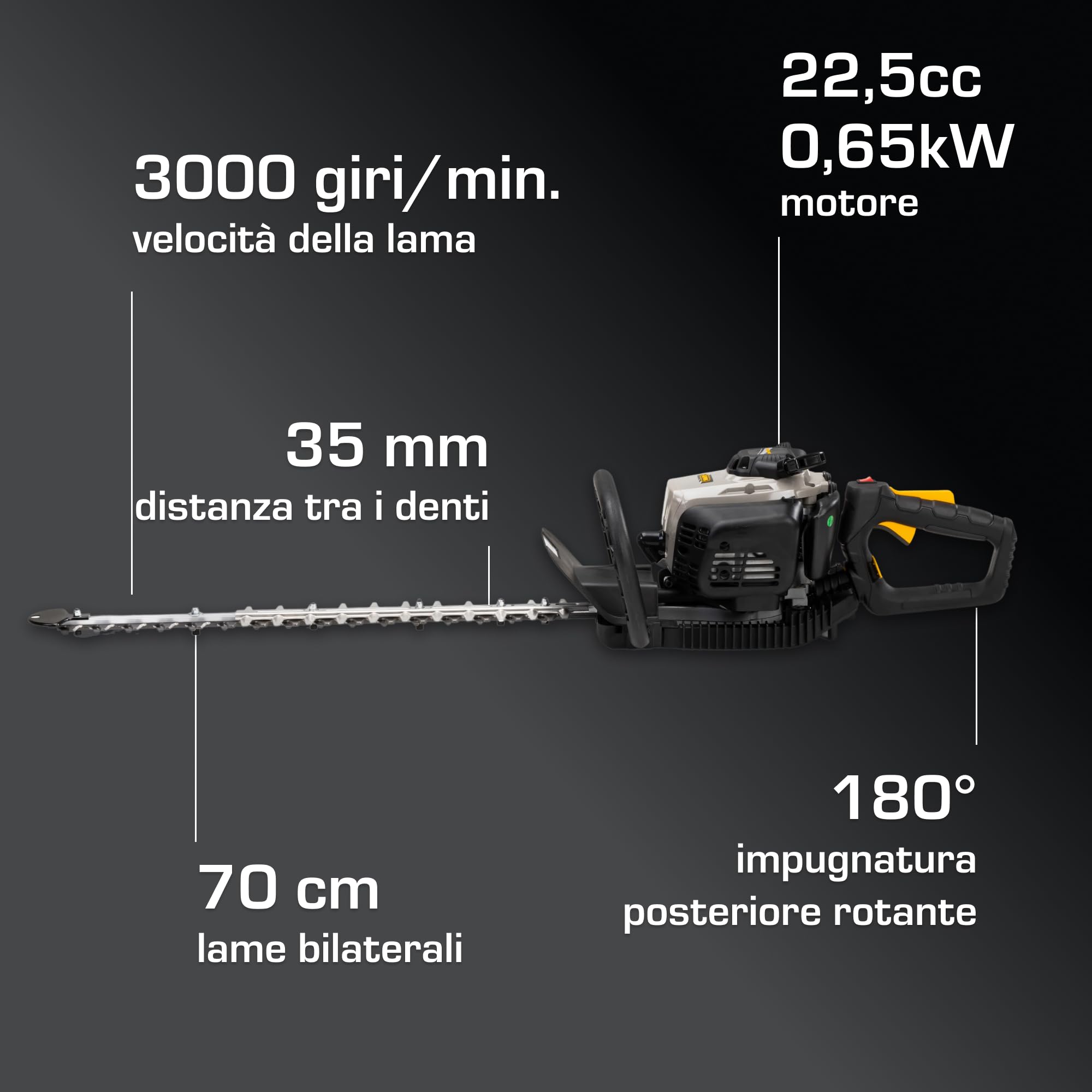 Alpina AHT 555 Tagliasiepi a Scoppio 70 cm 35 mm