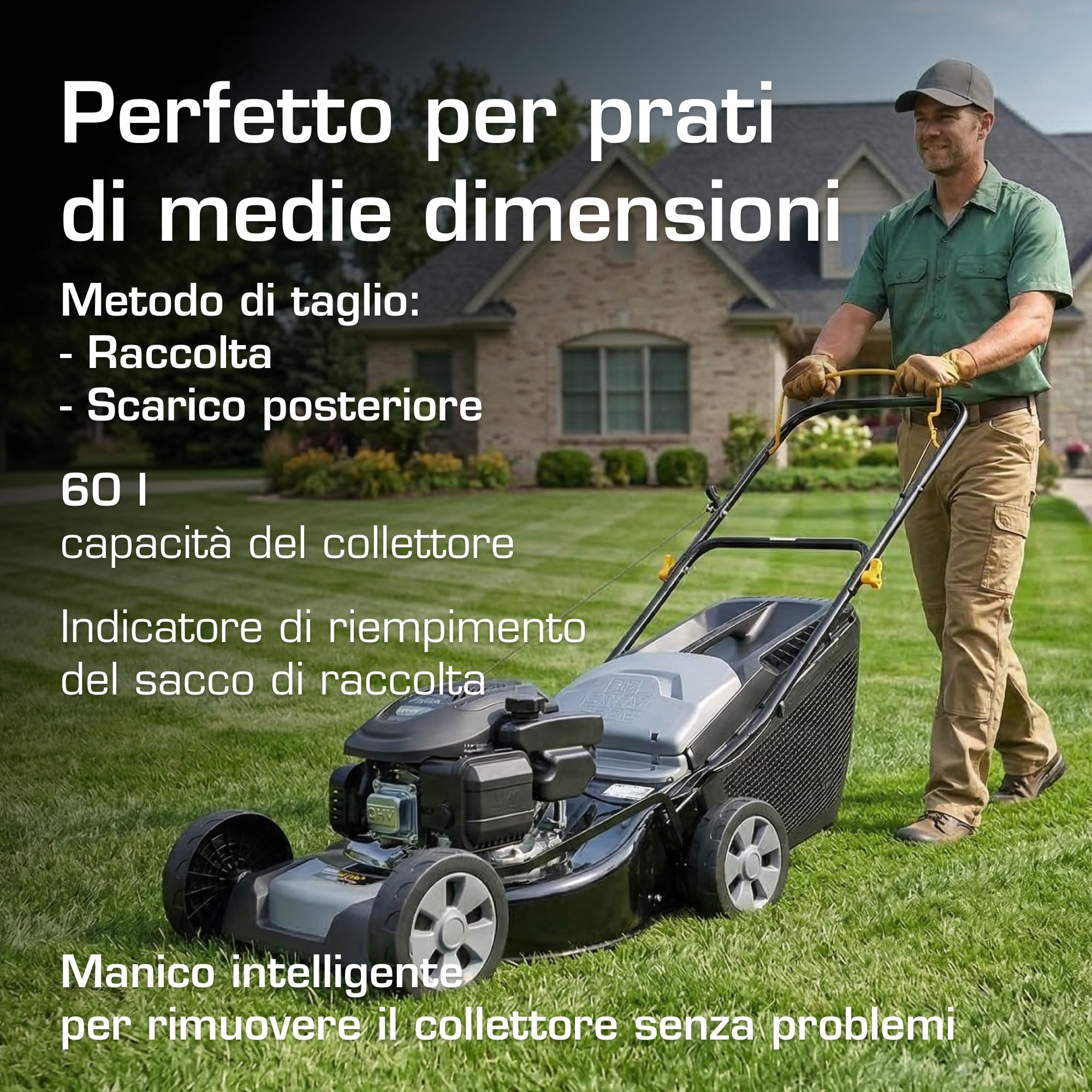 Alpina AL4 41 A Tagliaerba a Scoppio 41 cm per Prati fino a 1000 m²