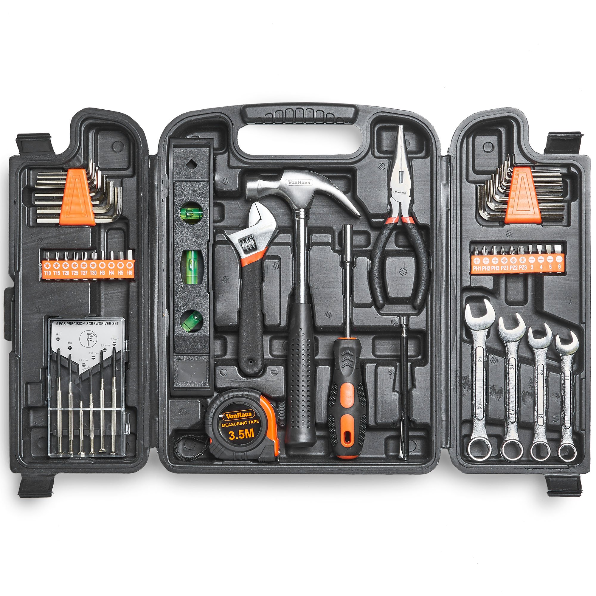 VonHaus Set Attrezzi Casa 53 Pezzi con Valigetta