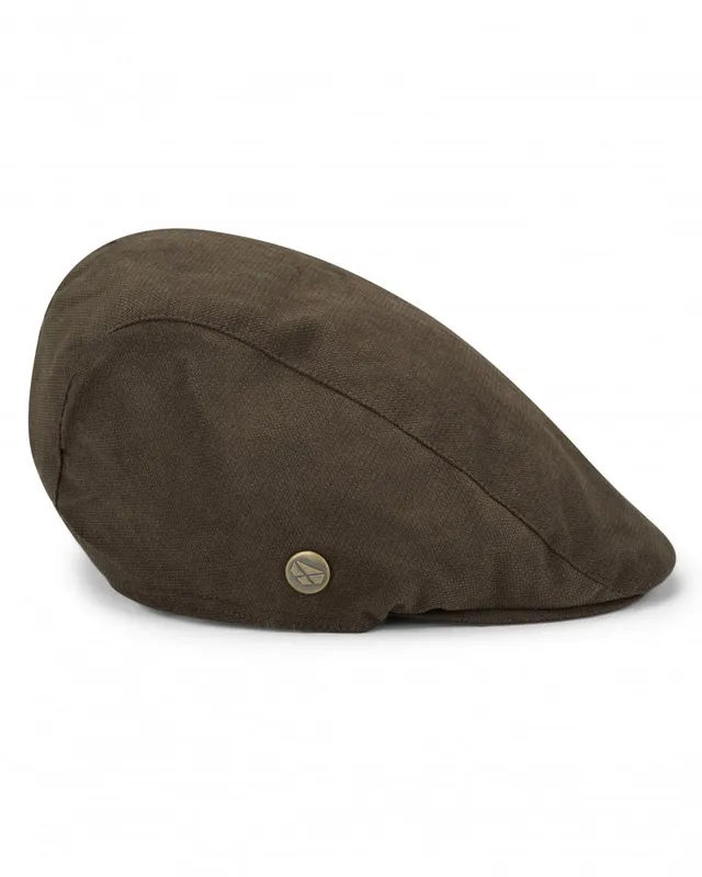 Hoggs of Fife Struther Flat Cap coppola impermeabile verde S