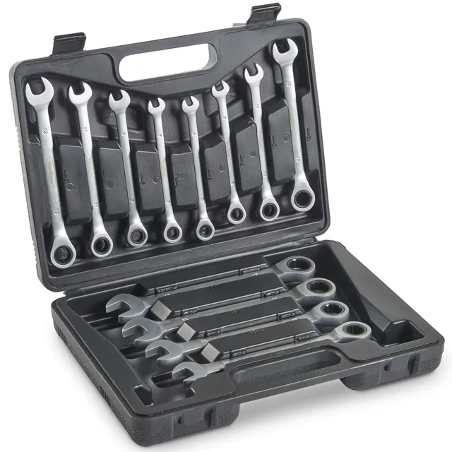 VonHaus Set Chiavi Combinate 12 Pezzi 6-17 mm con Valigetta