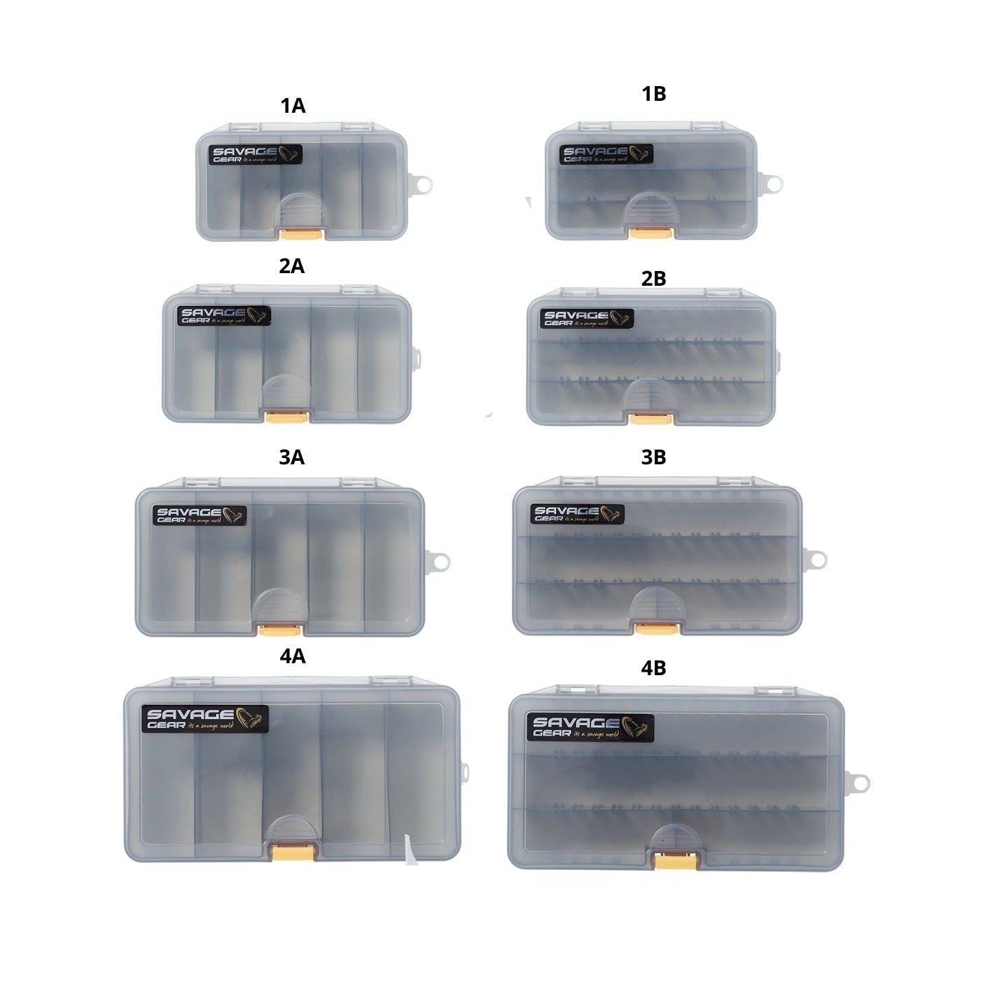 Savage Gear Lurebox 1-4 Scatola Esche 2A Trasparente