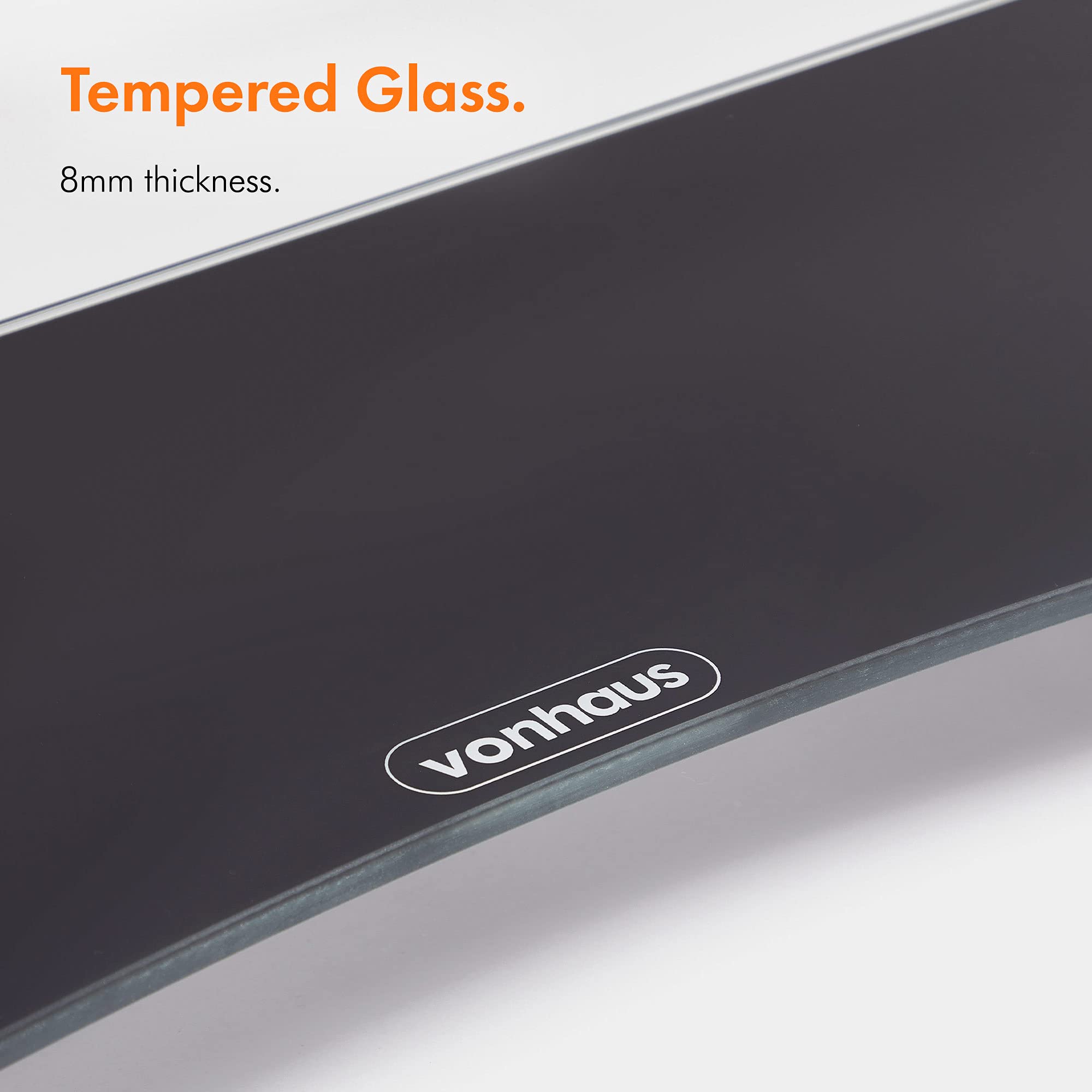 VonHaus XL supporto monitor vetro 100x26 cm doppio