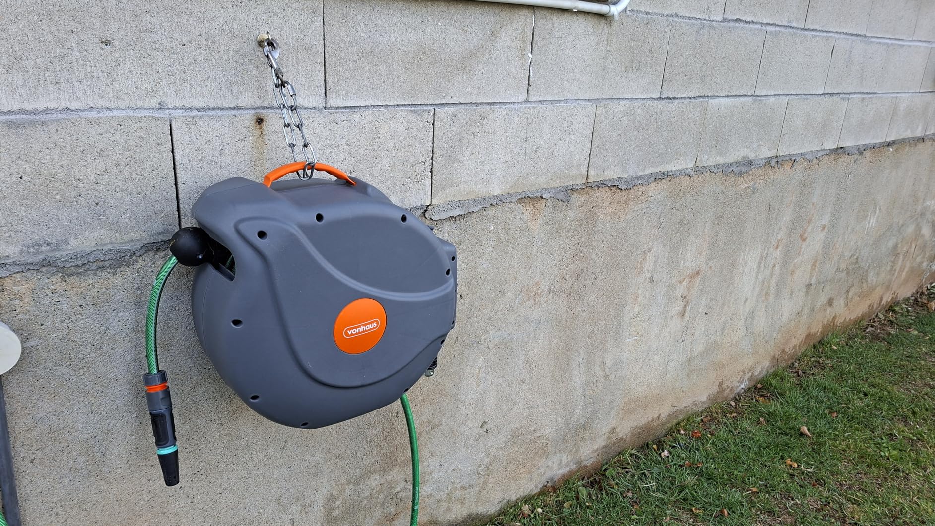VonHaus avvolgitubo giardino 20 m retrattile 8 getti
