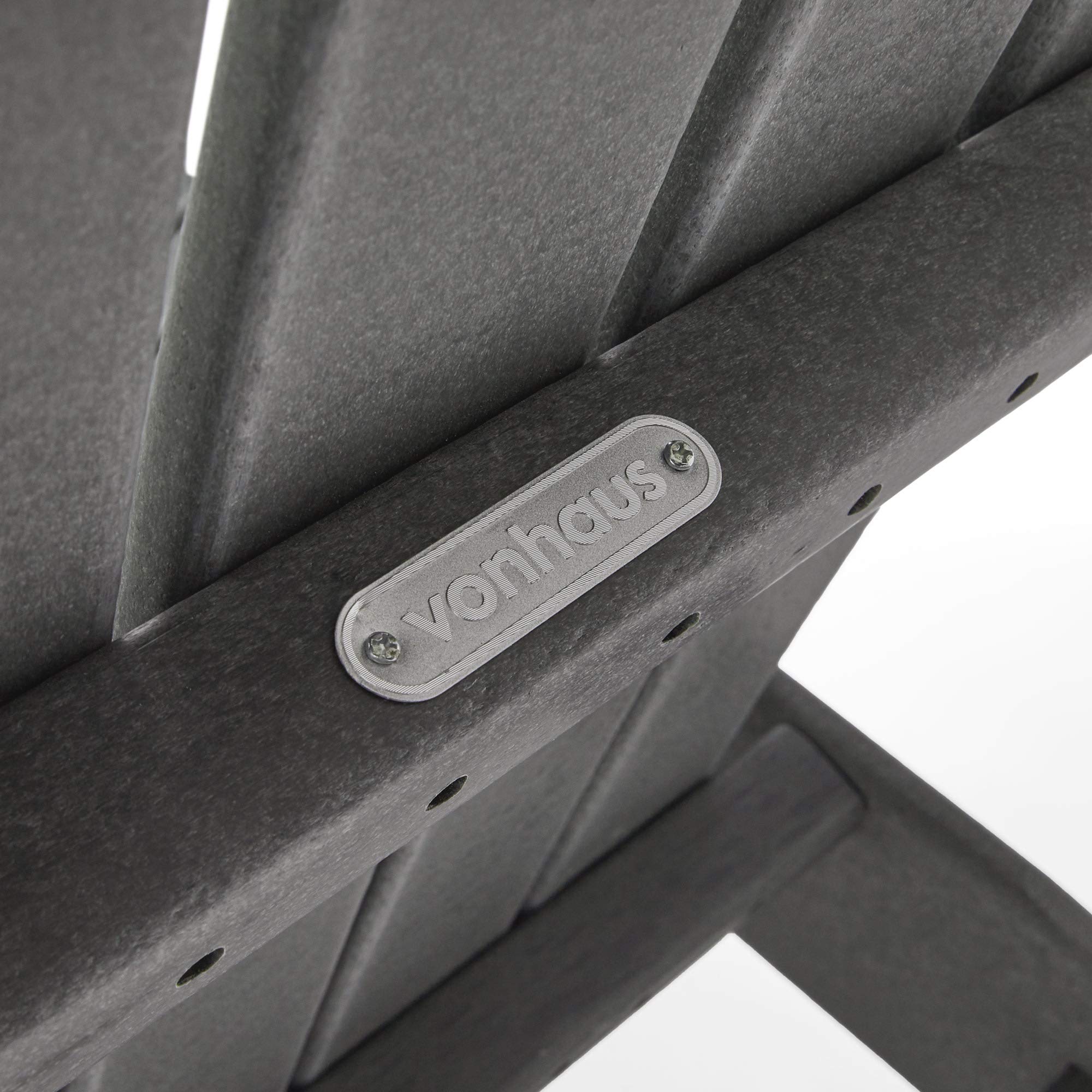 VonHaus Adirondack sedia da giardino plastica grigia