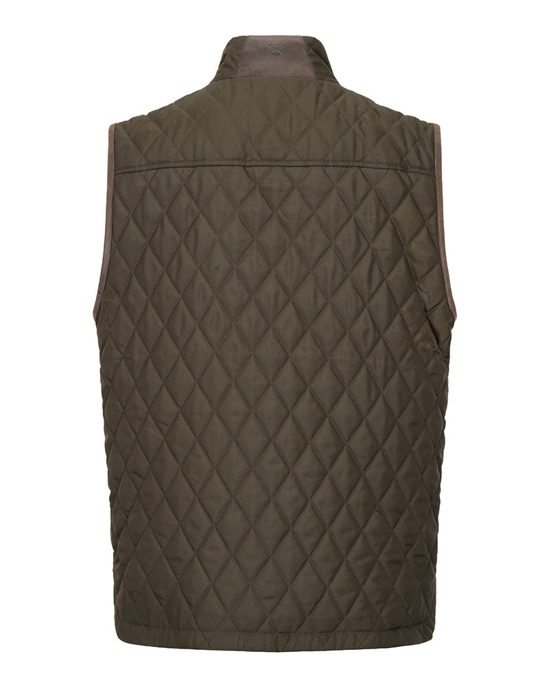 Hoggs of Fife Lindores Gilet trapuntato Forest verde