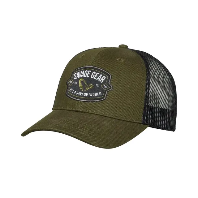 Savage Gear Badge Trucker cappellino verde mesh