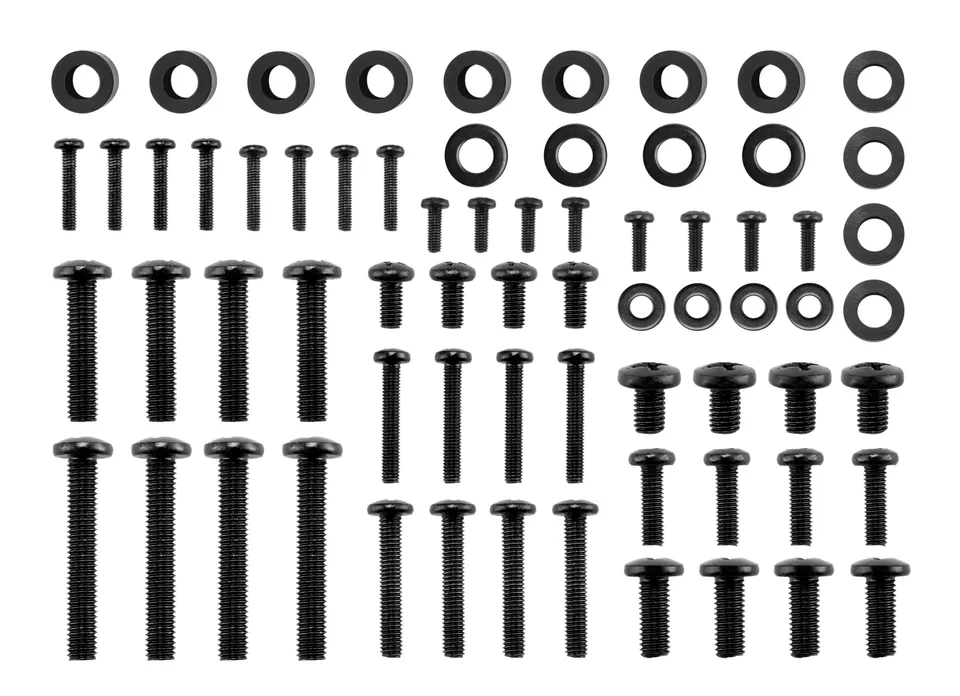 VonHaus set viti supporto TV 68 pz universale acciaio nero