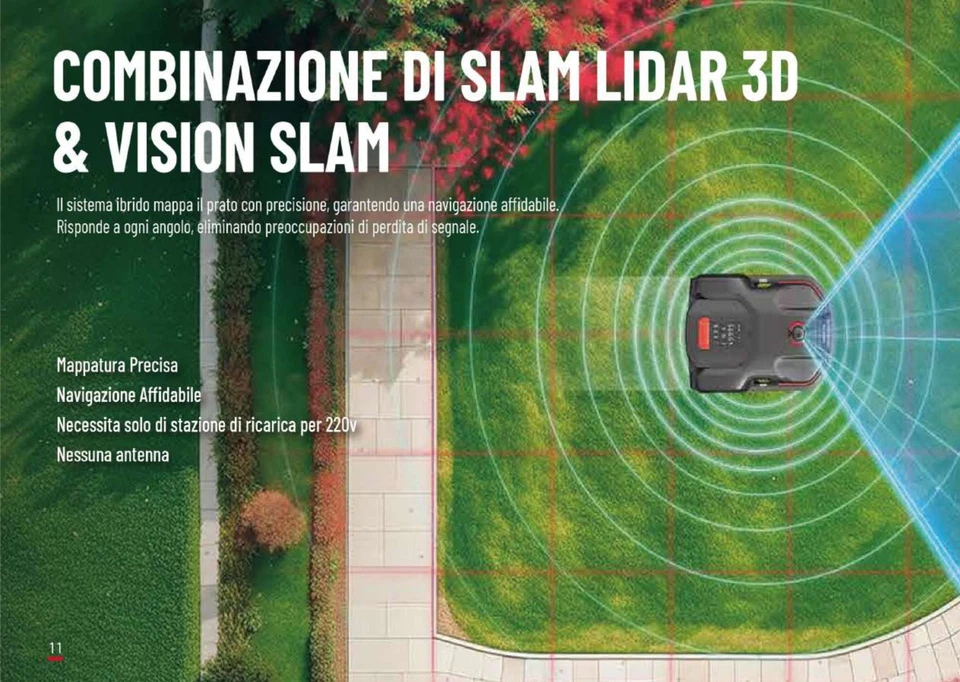 DCK KDRM220 4G robot rasaerba senza filo 2000 mq 14 zone