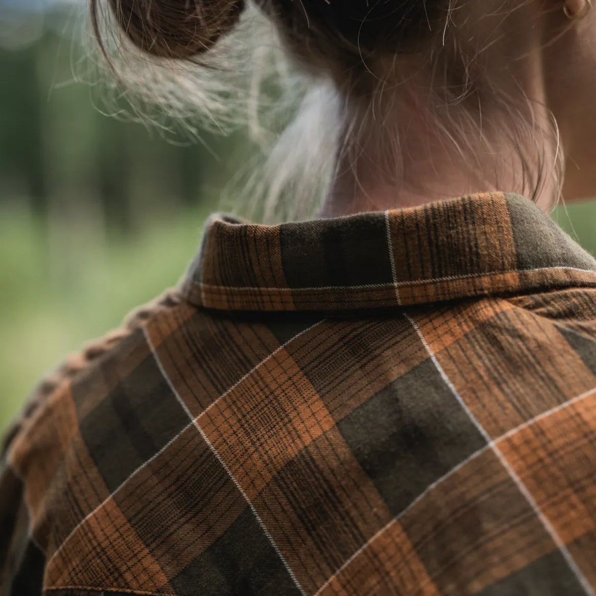 Seeland Skye Flannel camicia donna flanella Grizzly Brown quadri