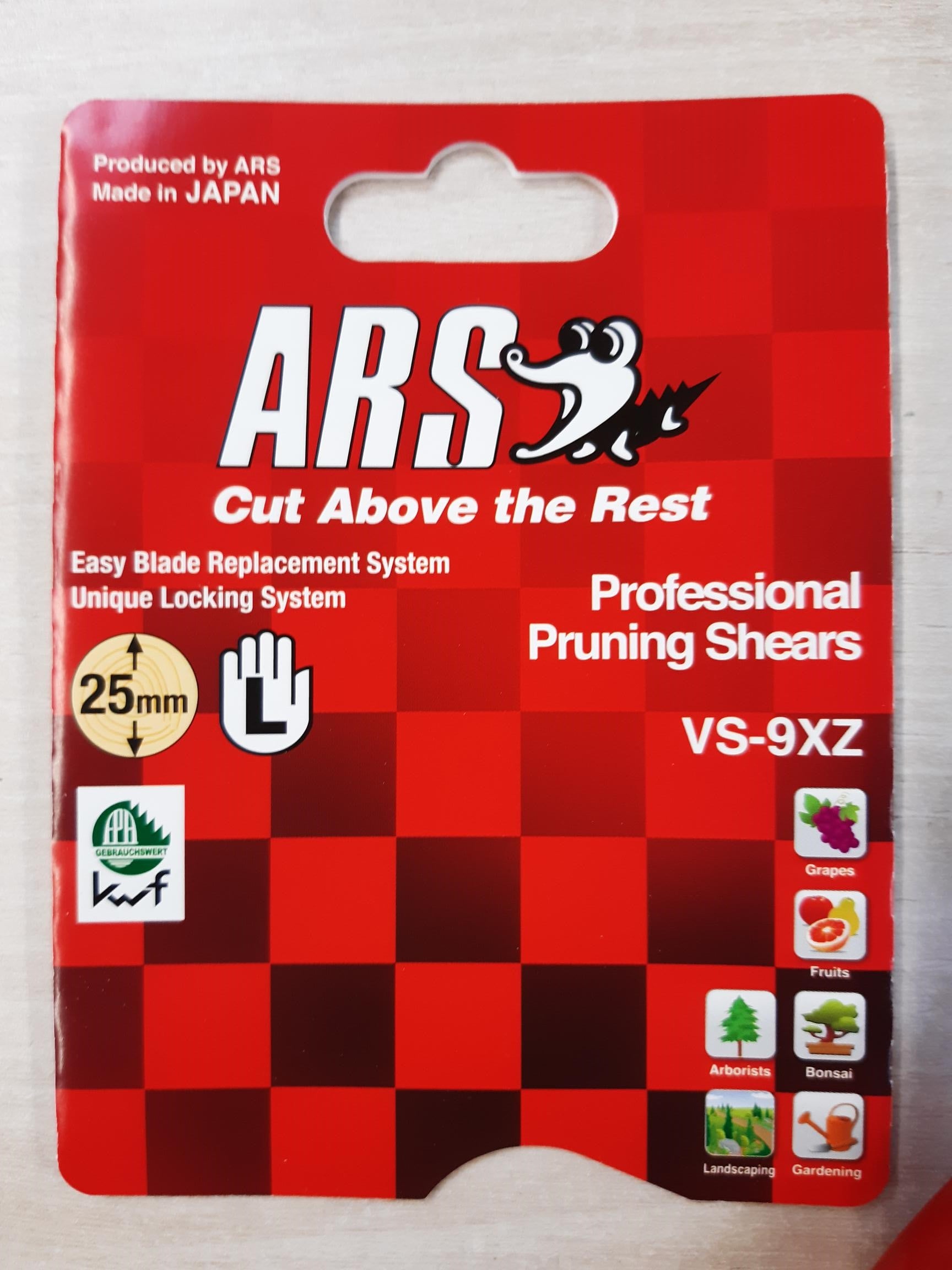 ARS VS-9XZ Forbici Potatura 25 mm Mano Grande