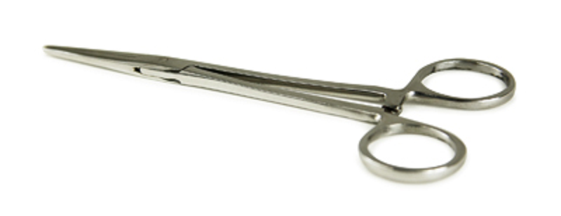 Pinza emostatica retta 20 cm acciaio da pesca