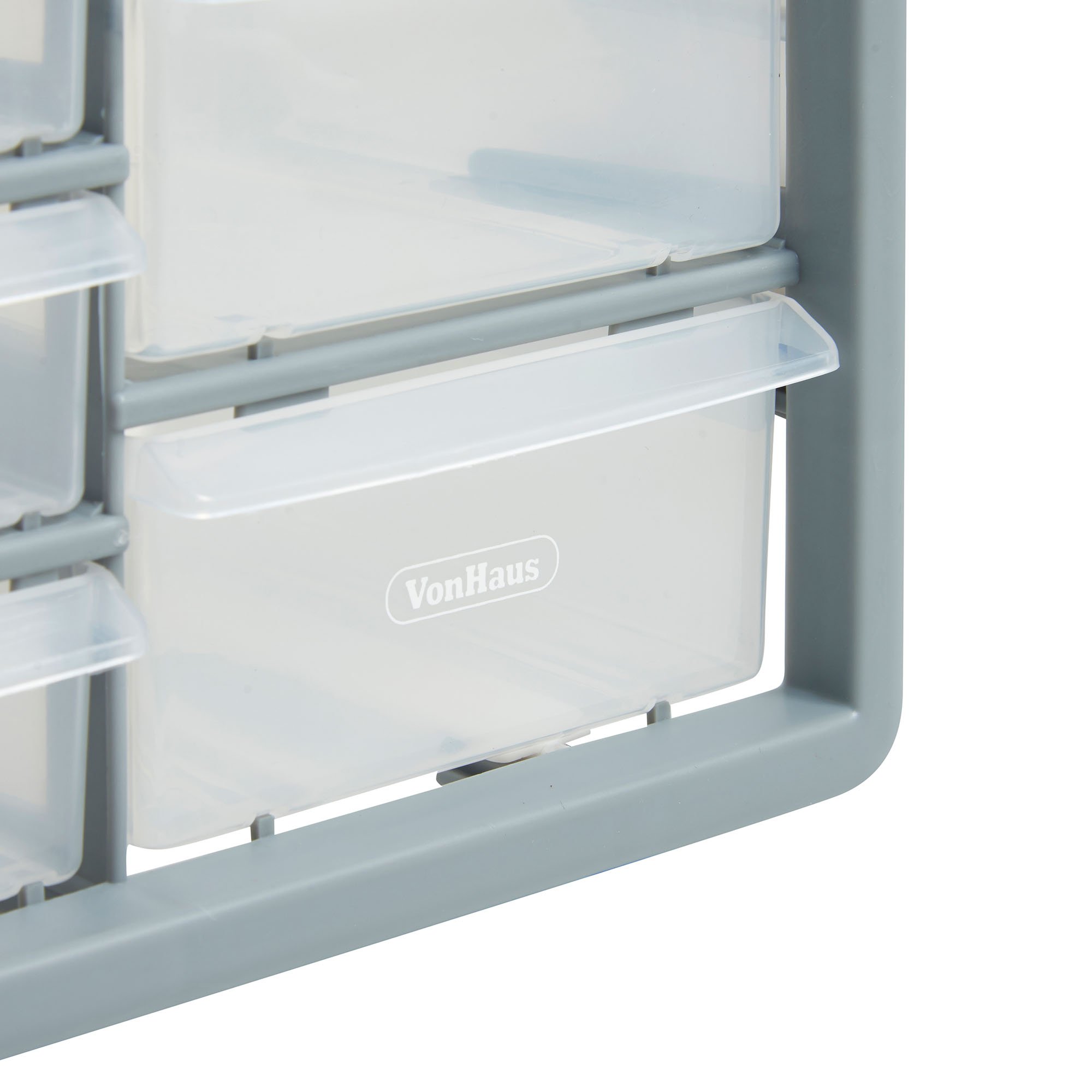 VonHaus Organizer 30 cassetti portaviti da parete grigio