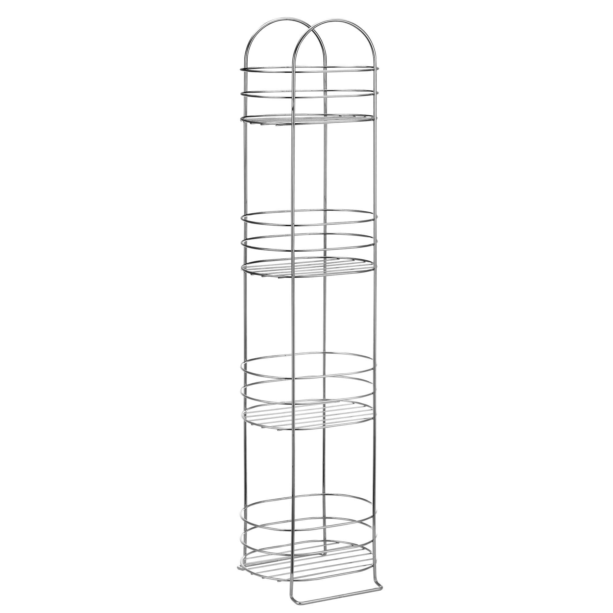 VonHaus Scaffale Bagno Cromato 4 Ripiani 87 cm