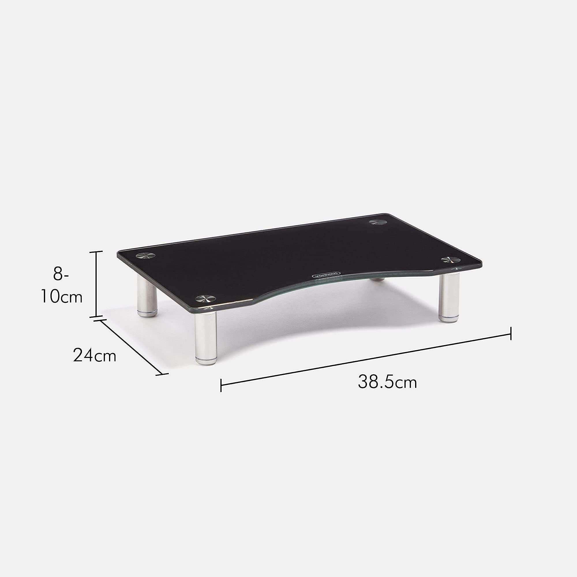 Vonhaus Supporto Monitor Vetro Nero 30 kg
