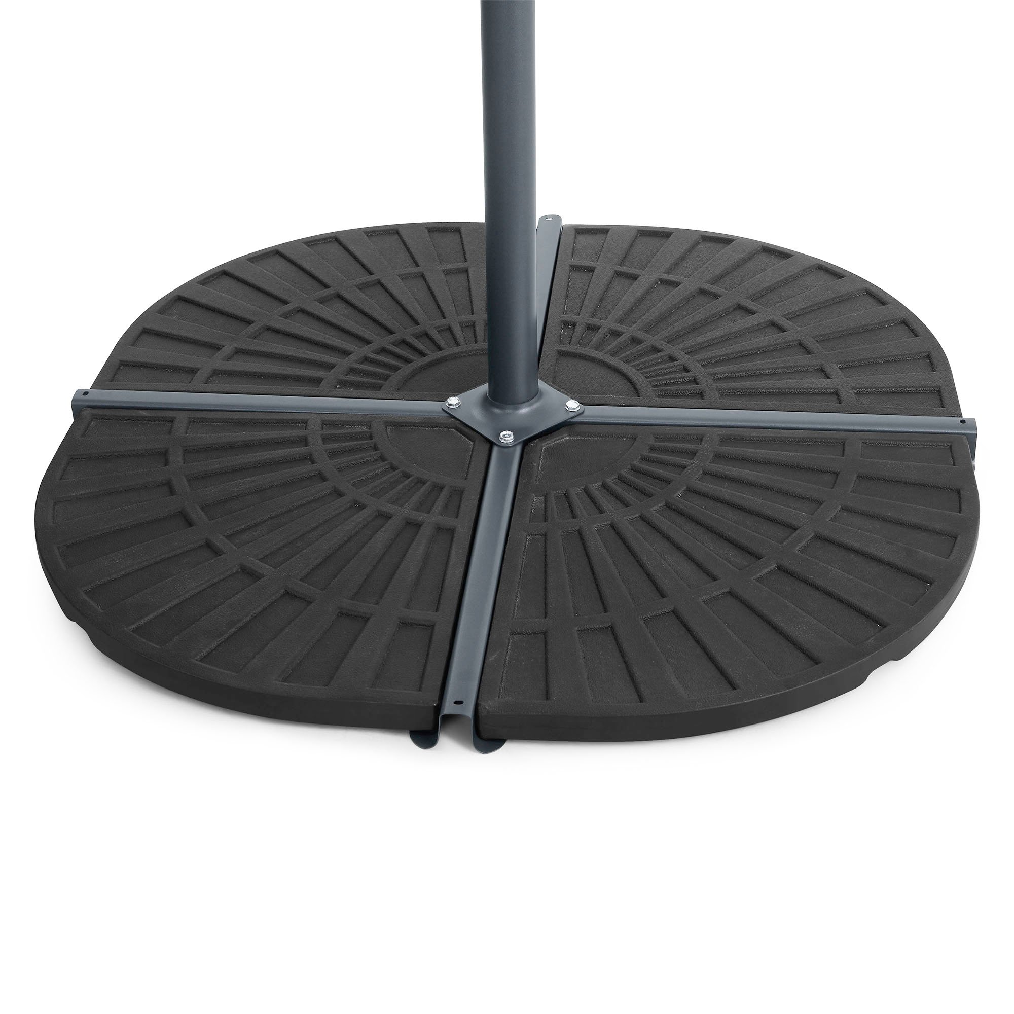 VonHaus Basi Ombrellone 2 Pezzi Cemento 12,5 Kg Nere